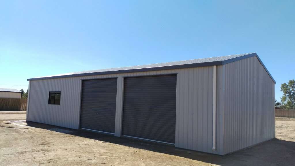 Large Shed With Double Roller Doors - Bryland Sheds Townsville