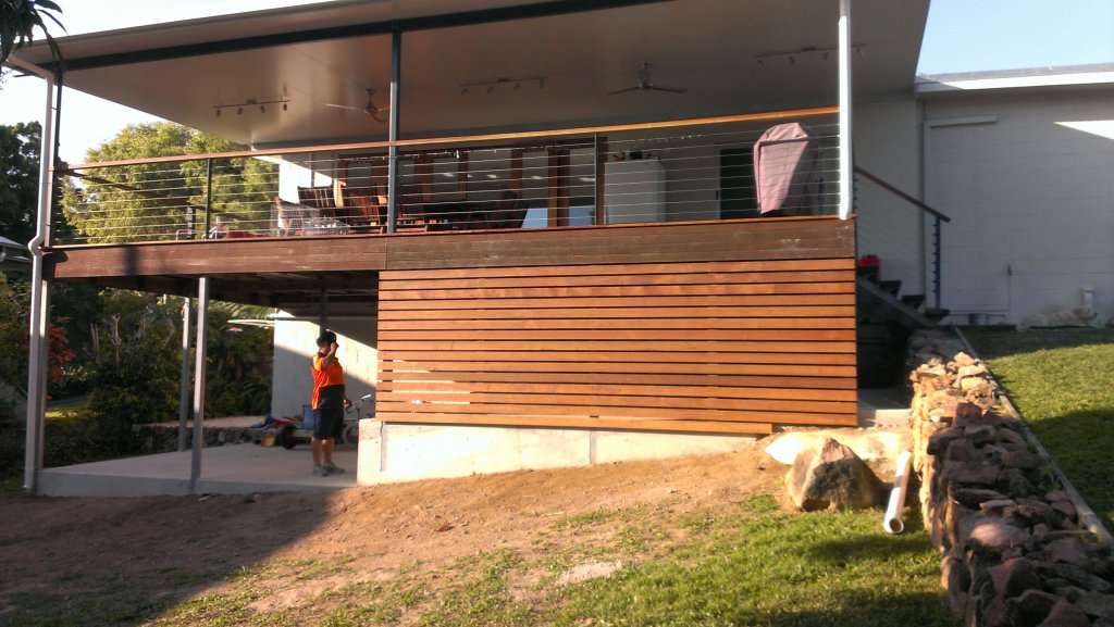 Outdoor entertaining area balcony - Bryland Sheds Townsville