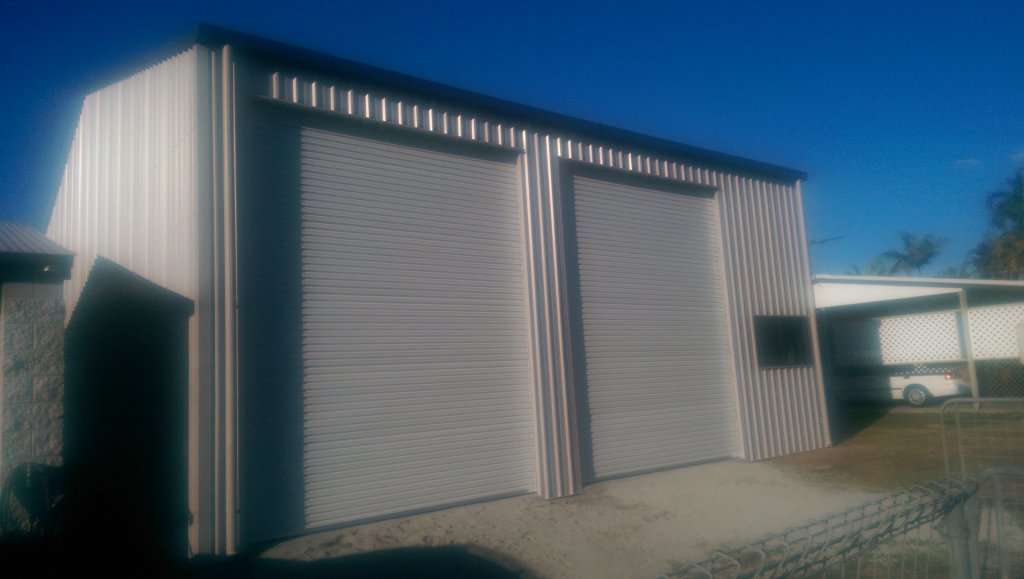 Tall Double Roller Door Shed - Bryland Sheds Townsville