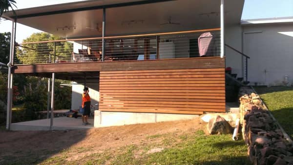 Outdoor entertaining area balcony - Bryland Sheds Townsville