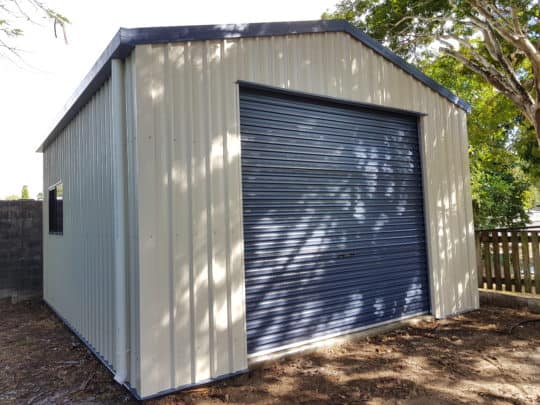 Gabel Roof Garage Shed with Single Roller Door
